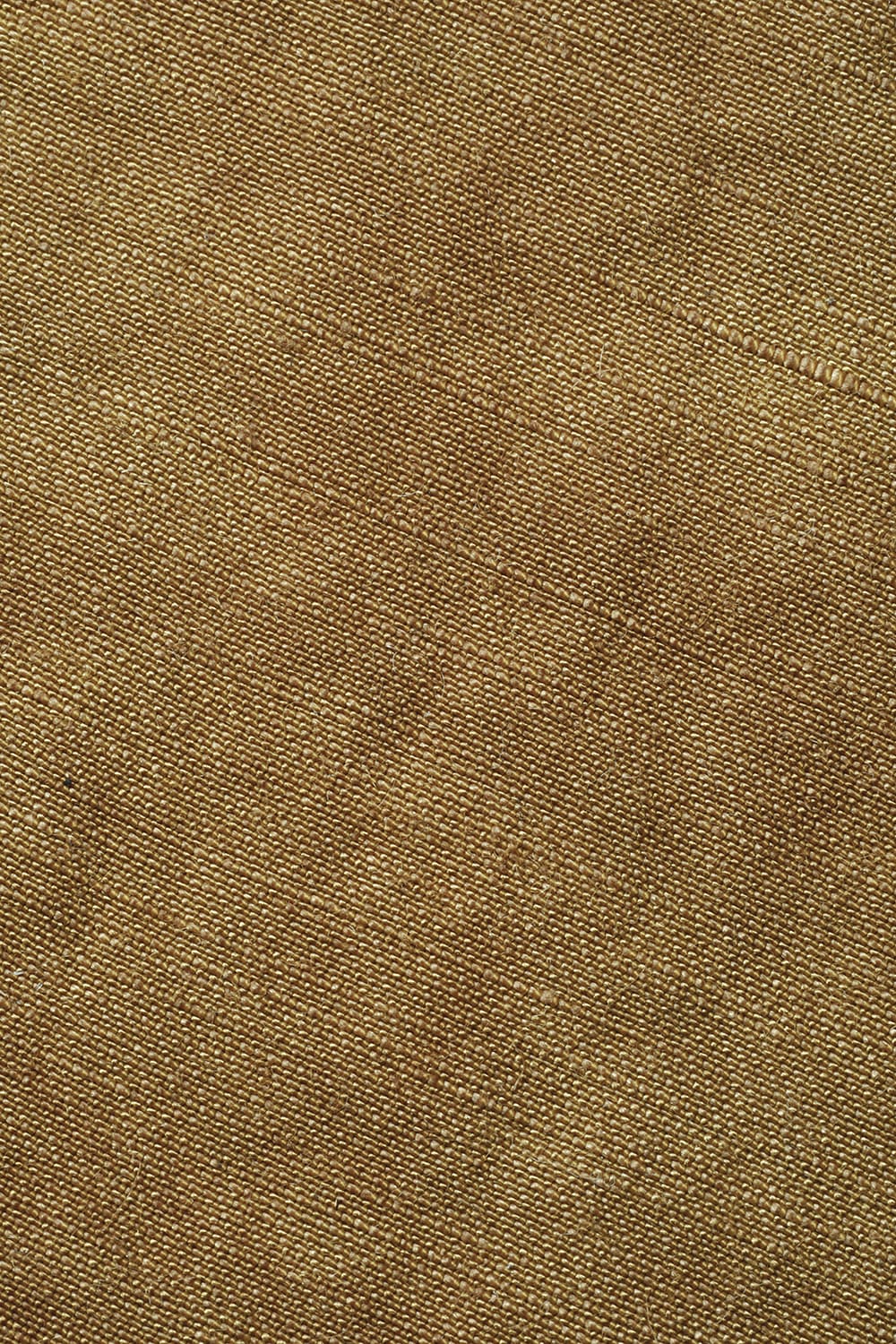 Uneven Dyed Rayon×Linen×Ramie Band Coller Short Sleeves Shirt Mustard