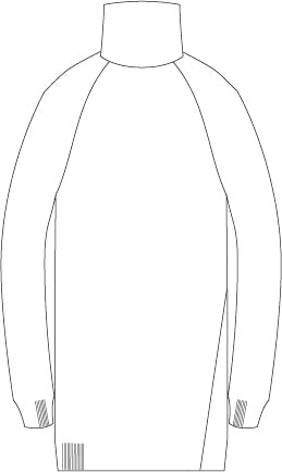 Merino Wool Knit High-Neck Pullover Black