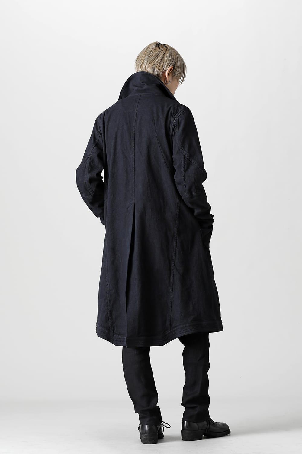 Dobby Cotton Stretch Worker Coat Black