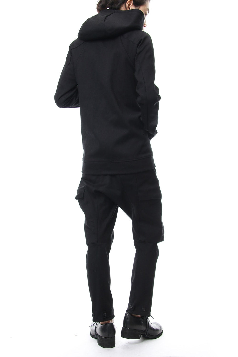 Heavy cotton jersey cropped cargo pants