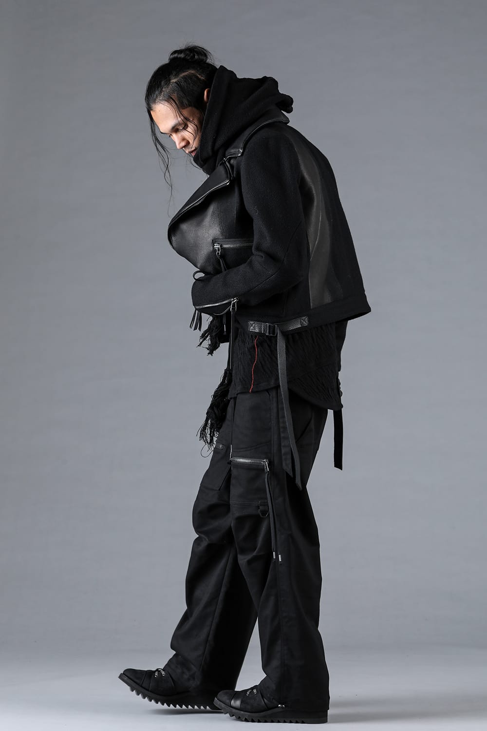 Jersey-Like Denim Work Baggy Pants