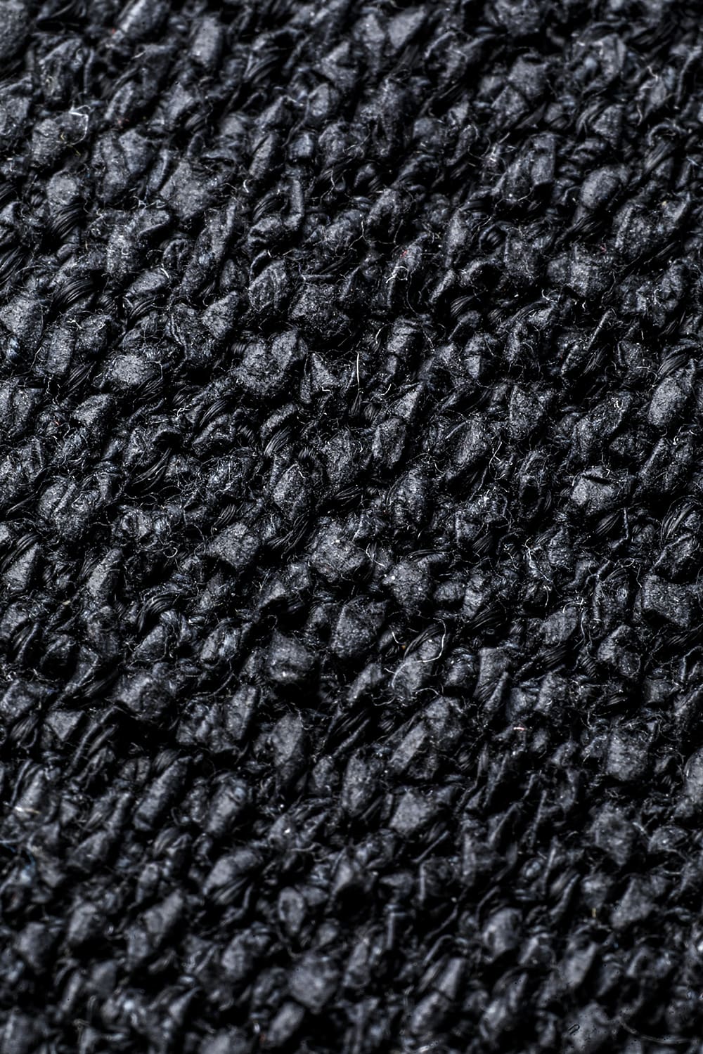 Japanese Paper And Cotton Tweed Drop Crotch Slim Trousers Black