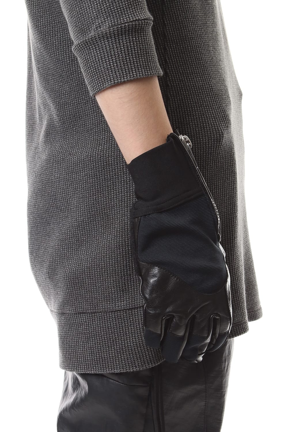 Horse Leather Zip Riding Gloves