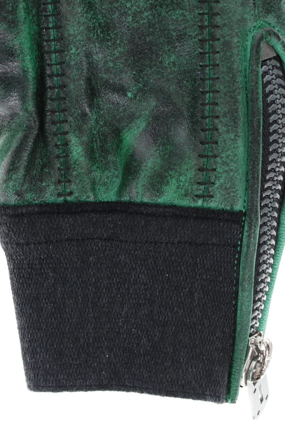 Dusty leaf Horse leather Over lock gloves Green