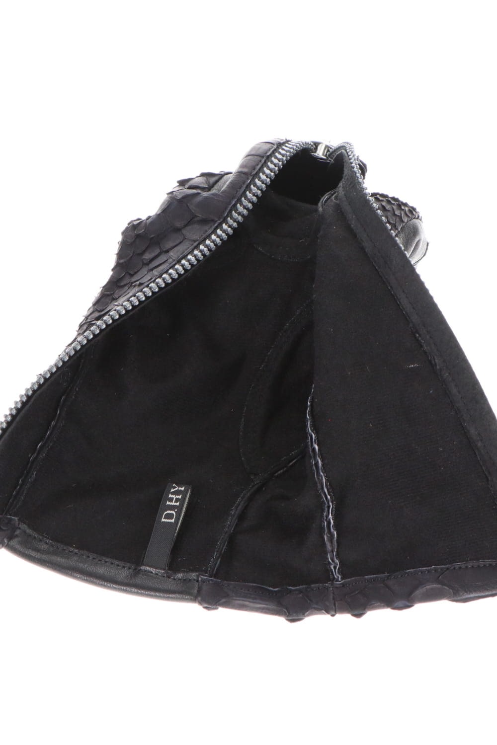 Python×Horse leather Zip gloves