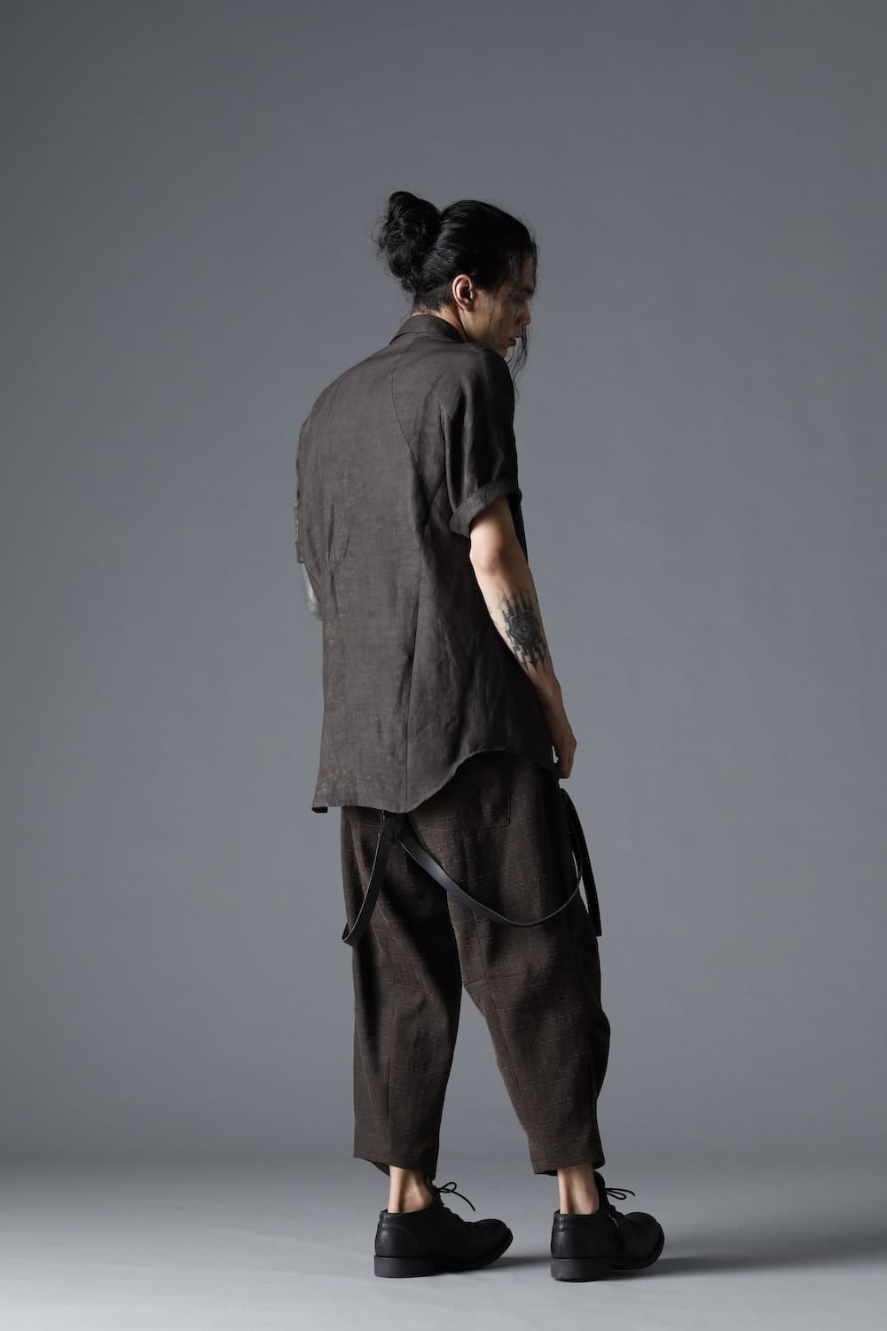 レザーナローサスペンダー ブラック