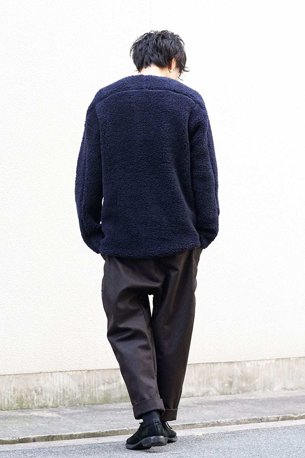 Wool Boa Crew Neck Knit