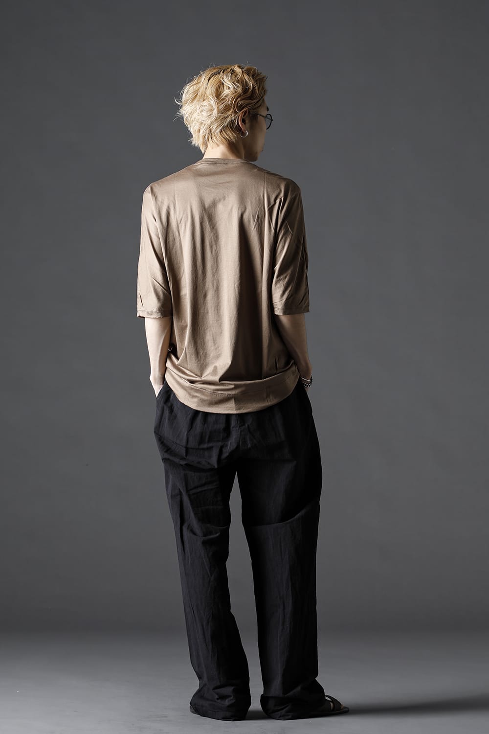 GIZA Cotton Jersey Half Dolman Sleeve T-shirts D.Beige