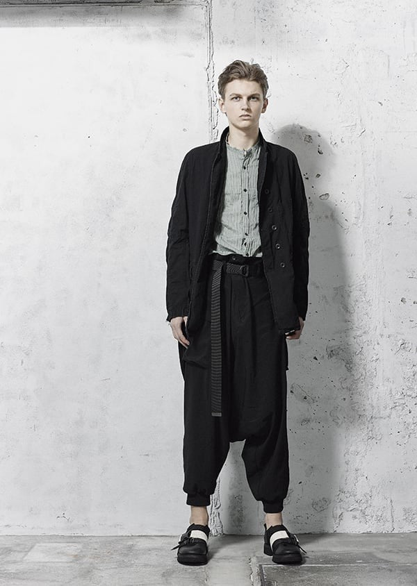 Saruel pants with belt Black