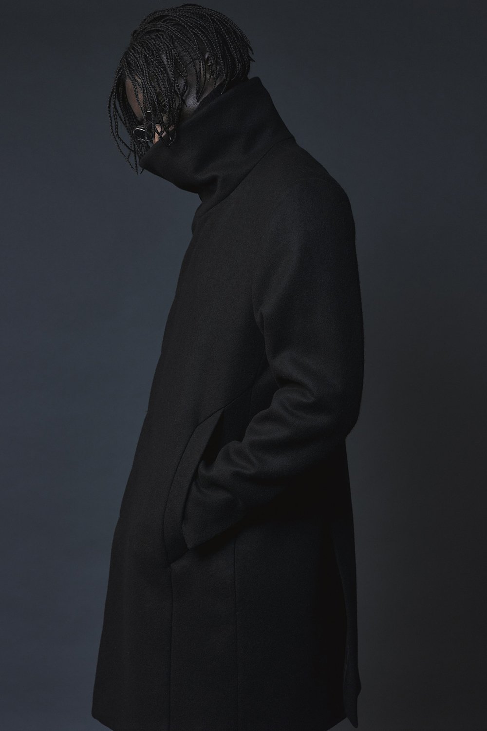 メルトン ハイネック コート