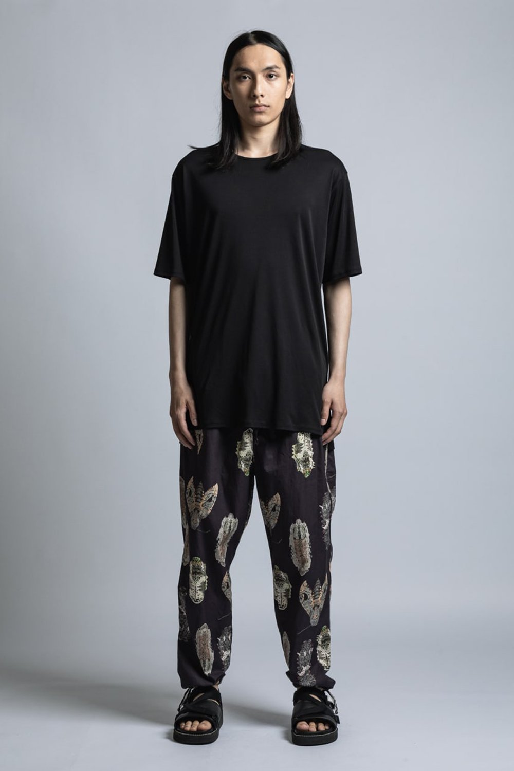 コットン スムース 半袖Tシャツ ブラック