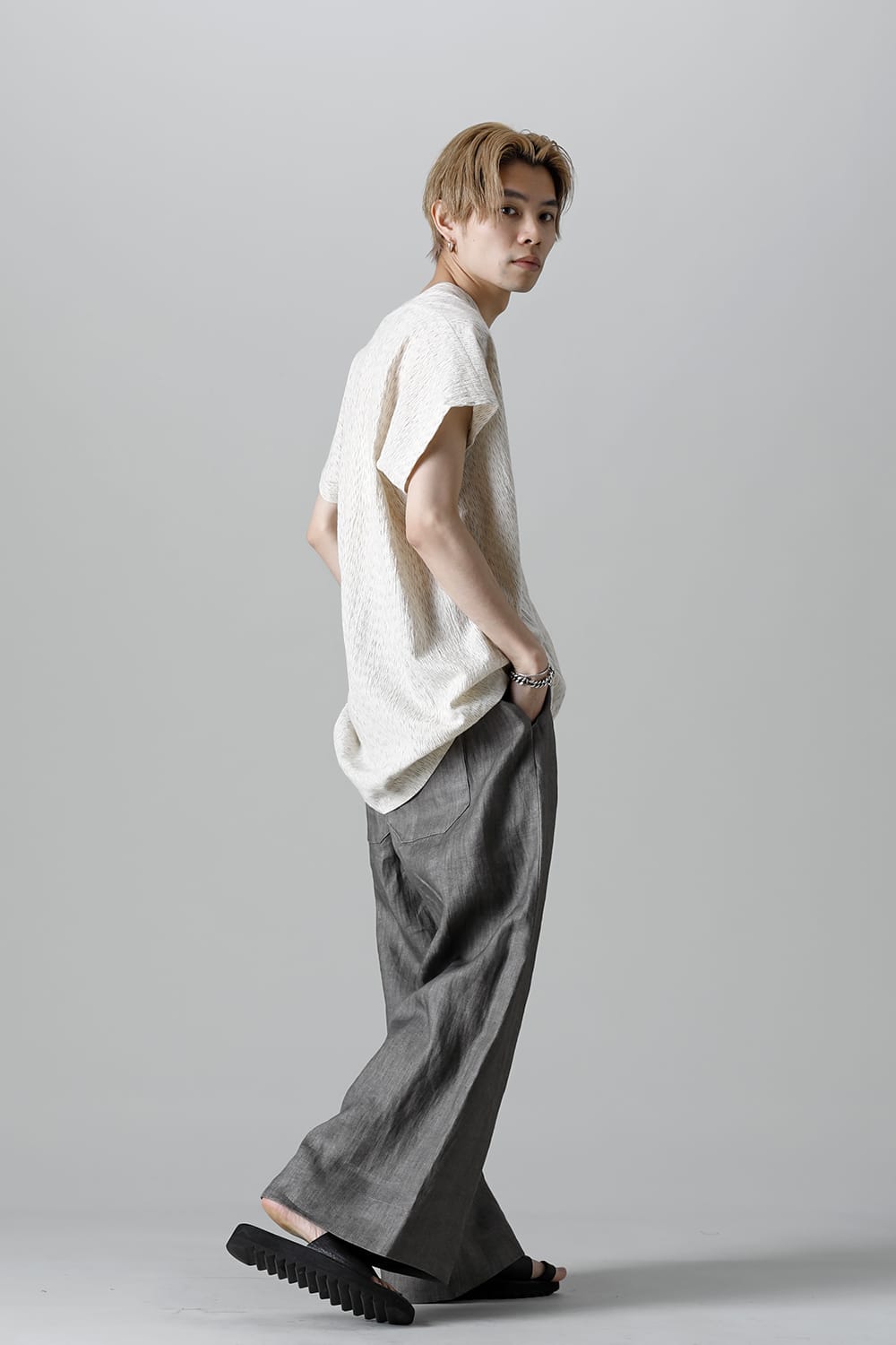 TUNIC#30 RAIN KASURI NETTLE CLOTH