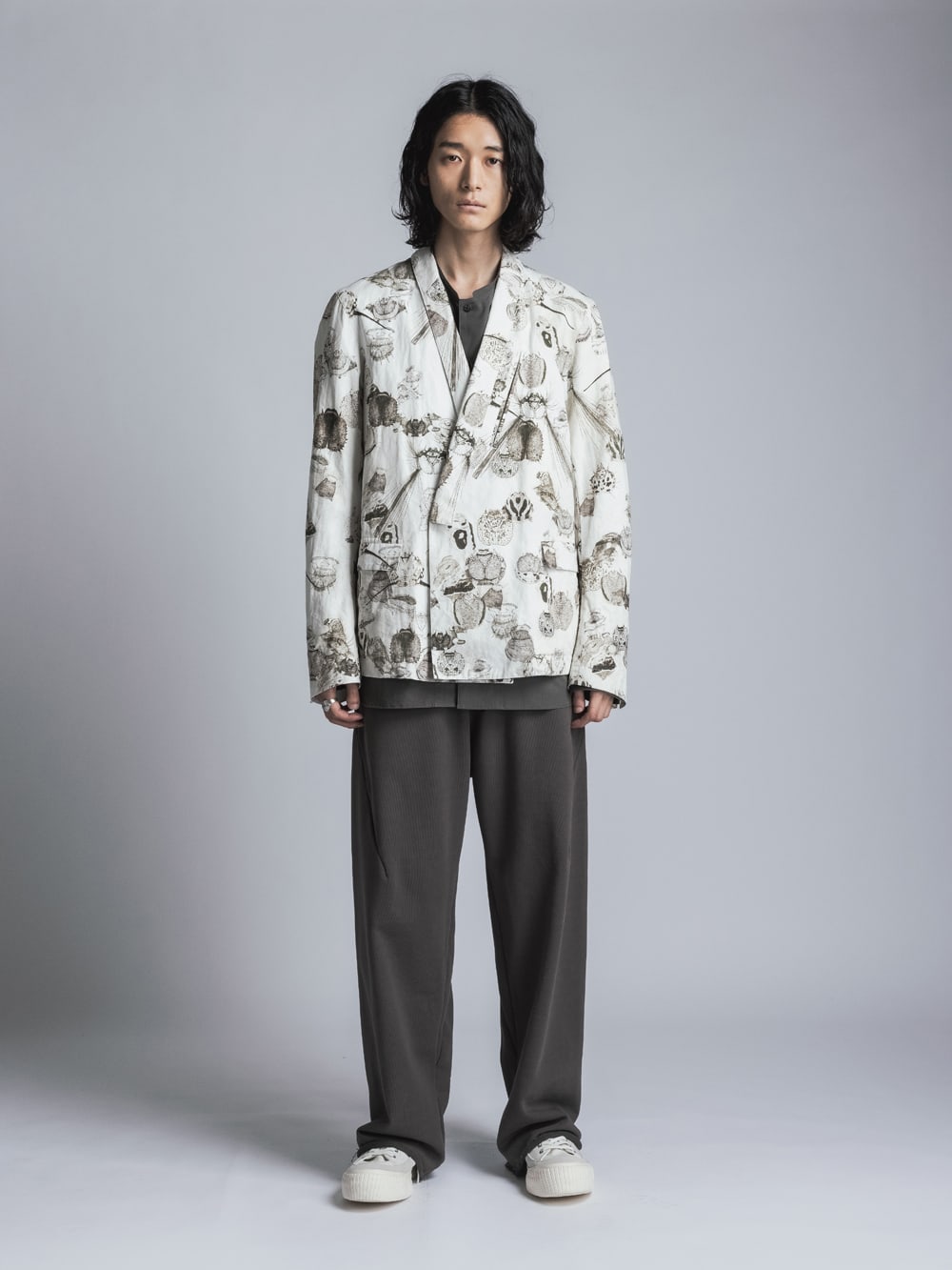 Sweat Wide Pants Dark Gray