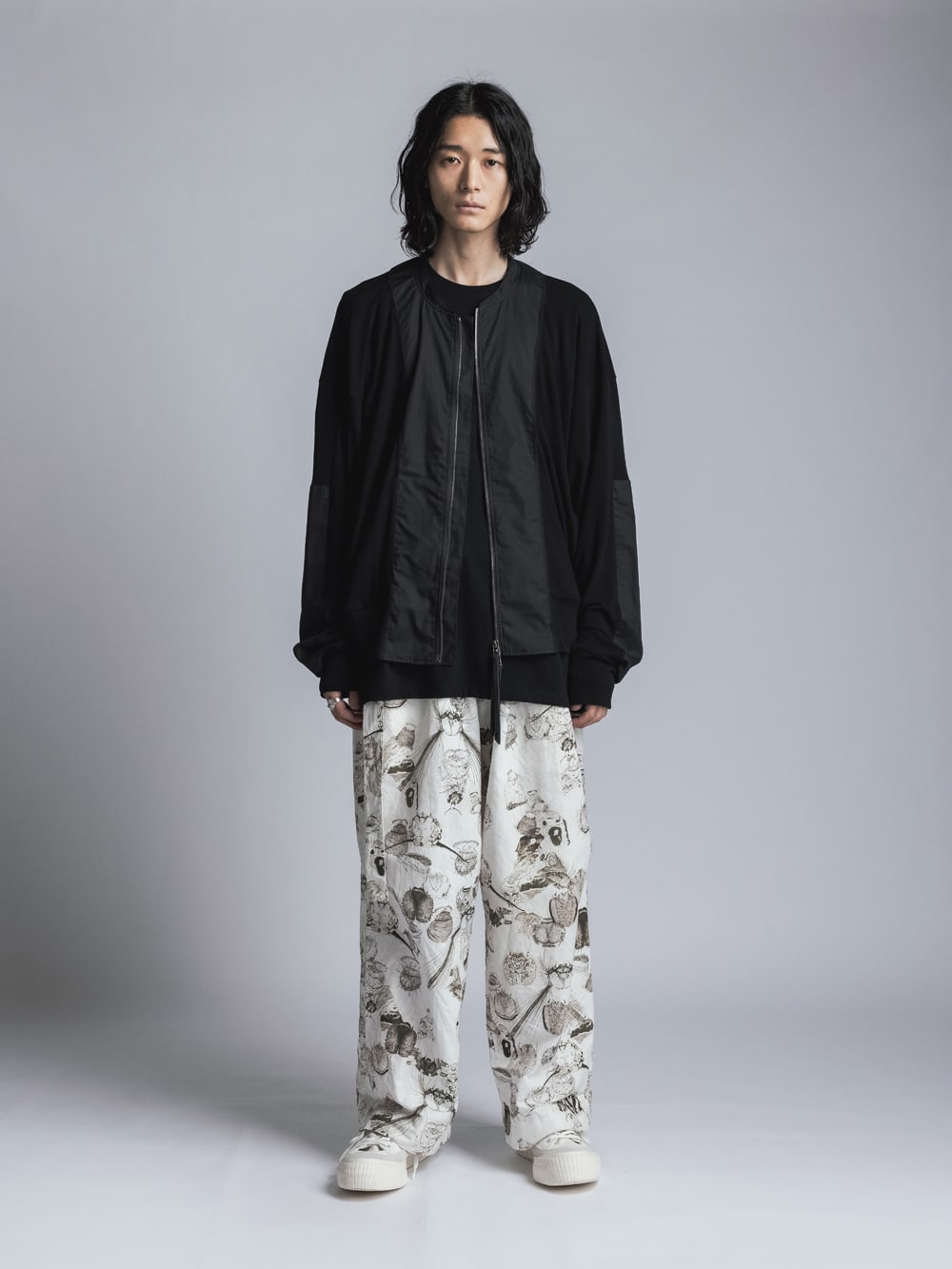 梨地スムース ボンバージャケット