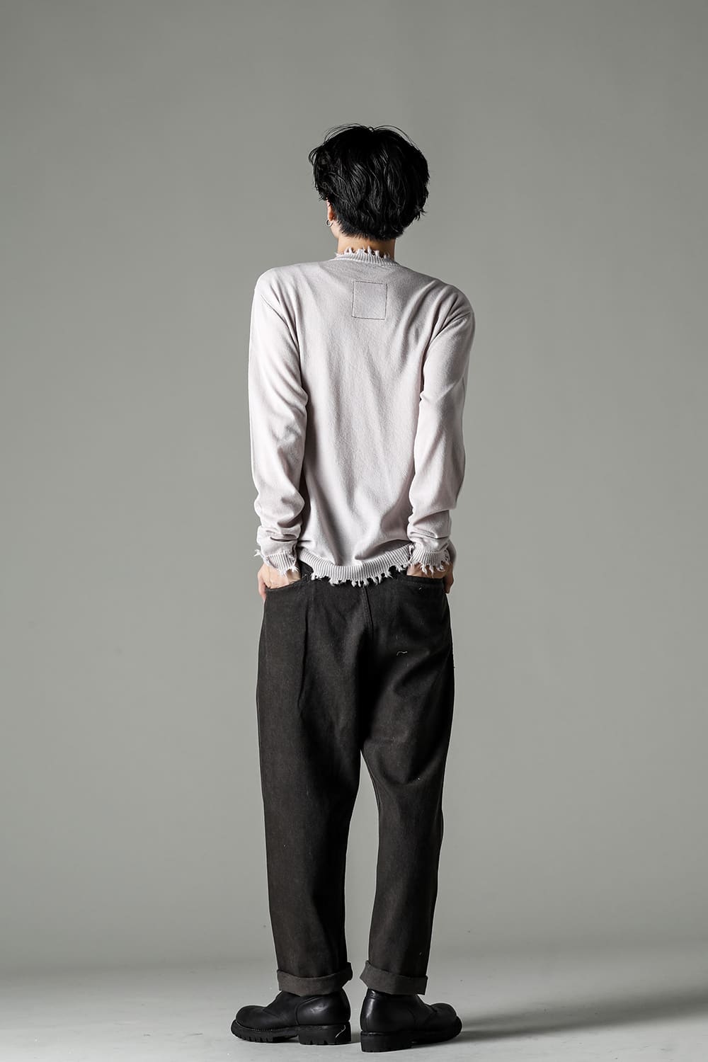 ロングスリーブ ニットトップ. オフホワイト