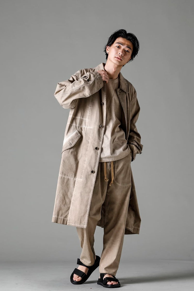 Drop Crotch Denim Pants Tan