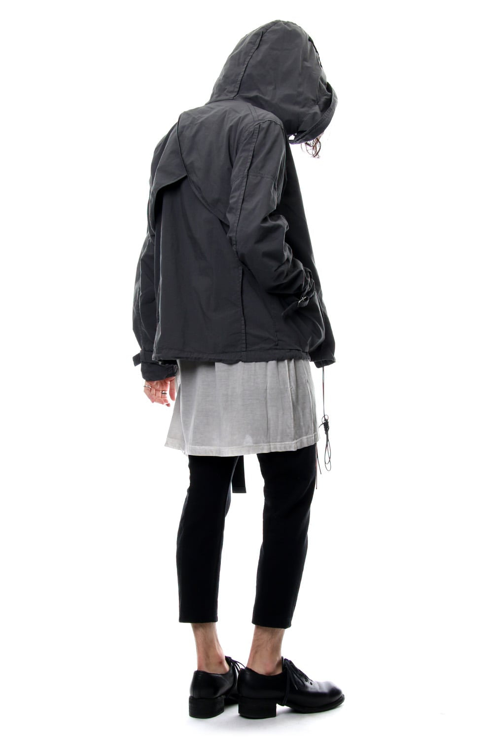 Hanging Inlay Cropped Pants Black