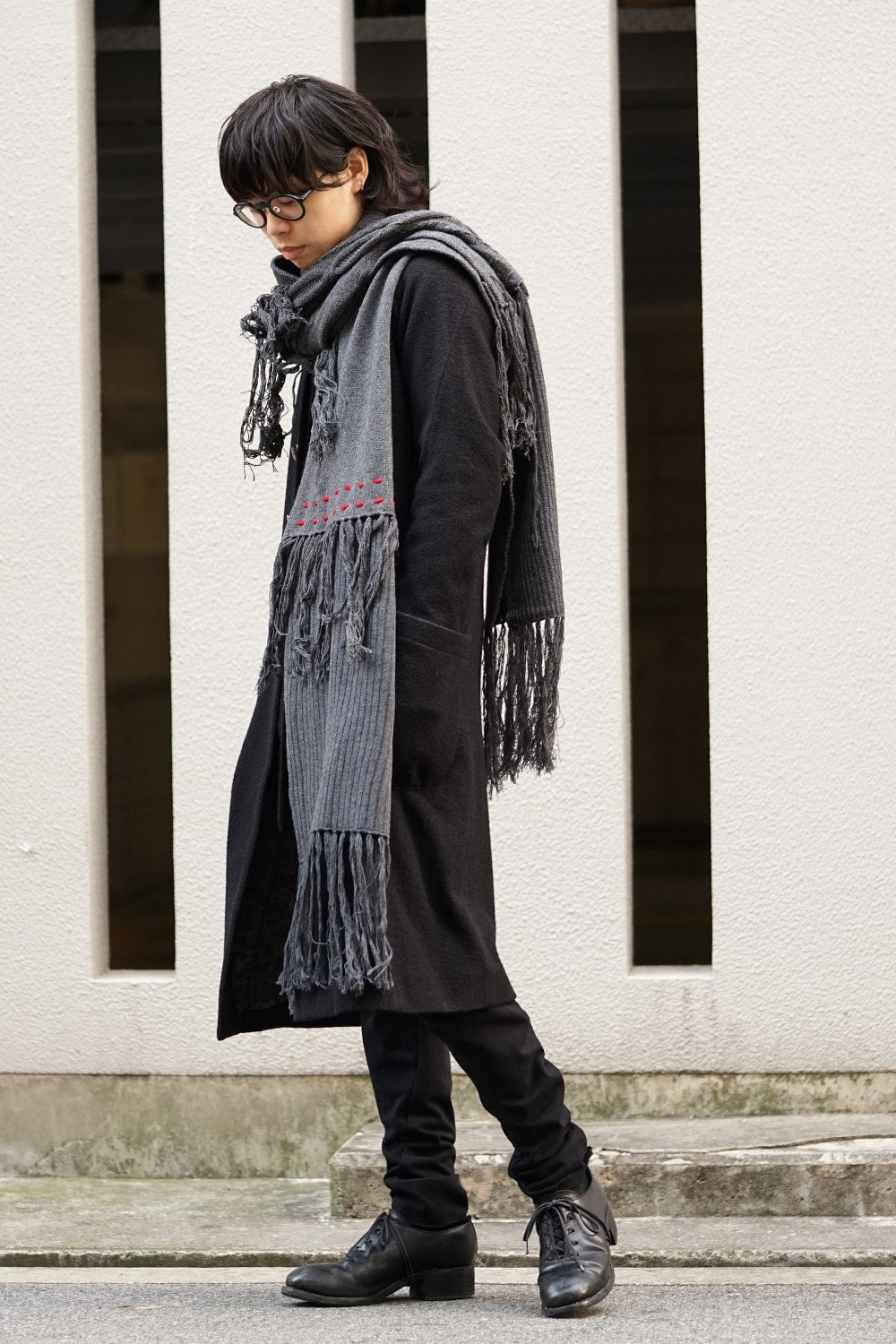 Patchwork Scarf Gray