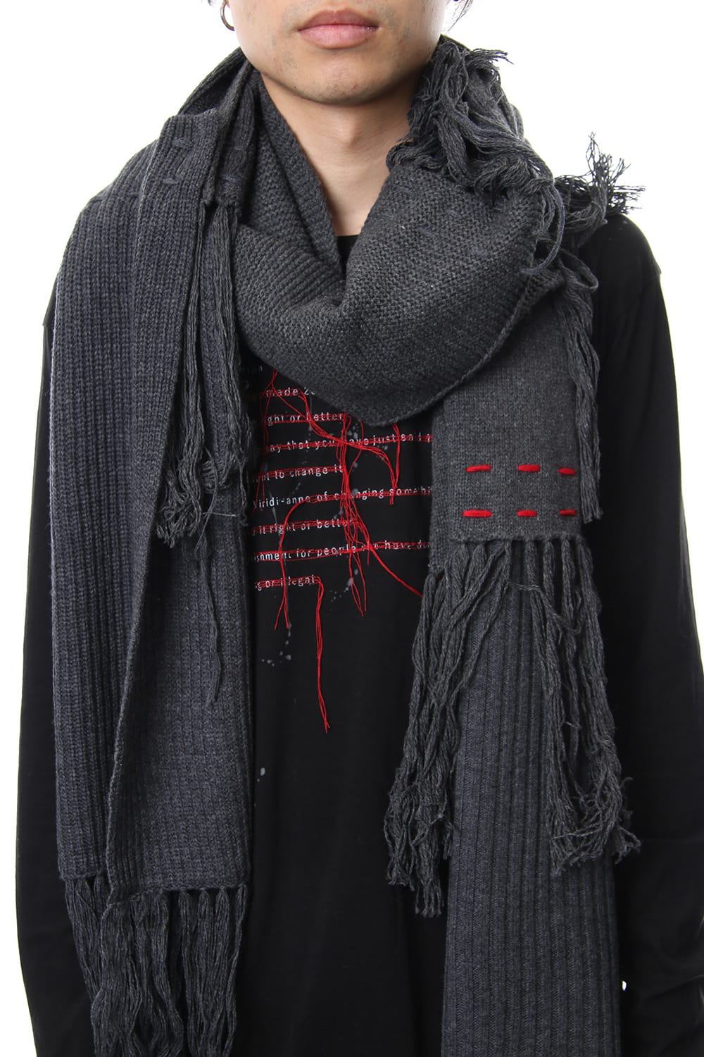 Patchwork Scarf Black