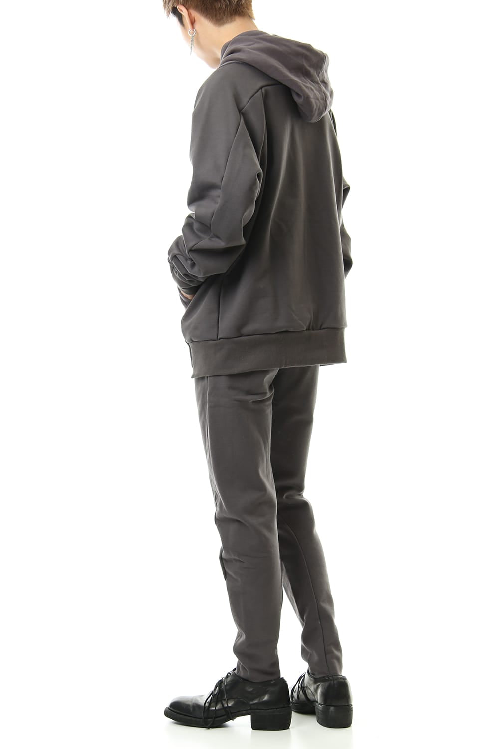 Fleece Lining Combination Hoodie - Gray