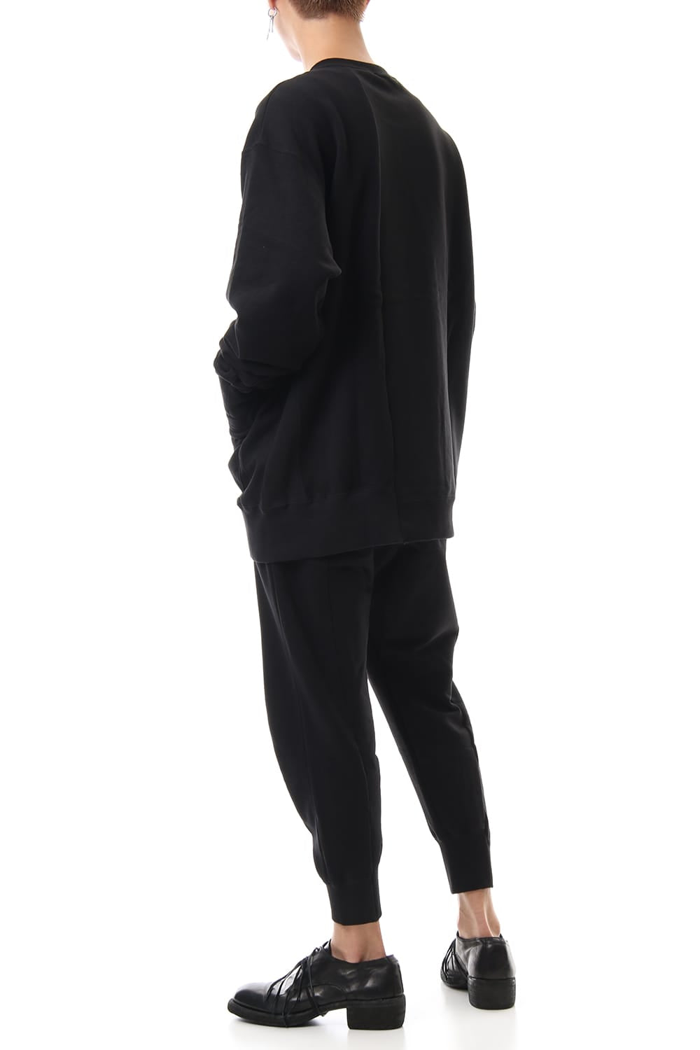 Fleece Lining Combination Pants - Black