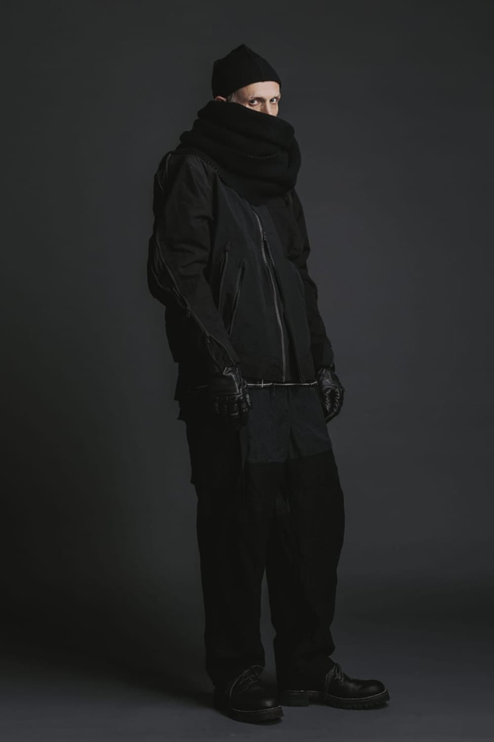 ウール/リネン コンビネーション カーゴパンツ