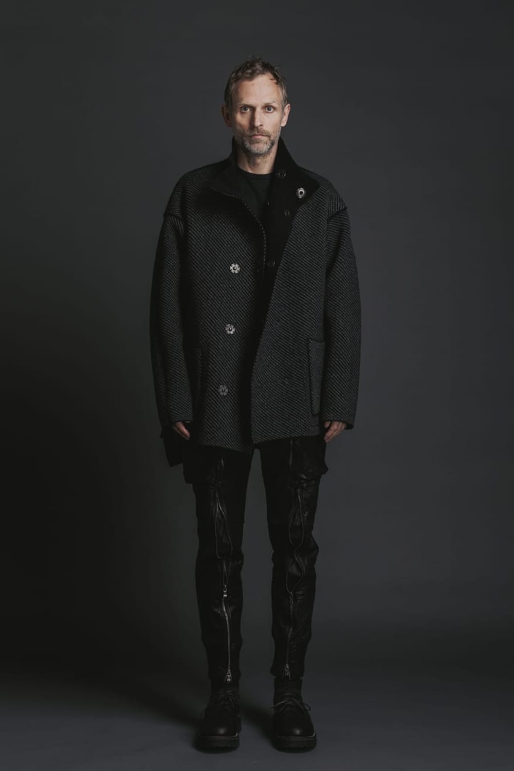 Reversible Knit Blouson Black