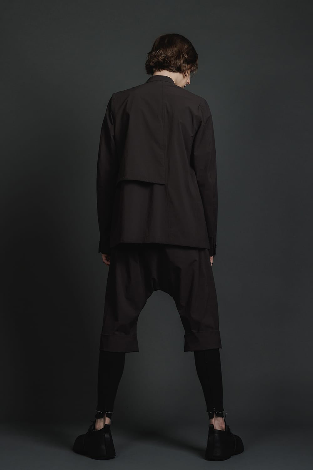 撥水加工 ストレッチ ブレザー ダークグレー