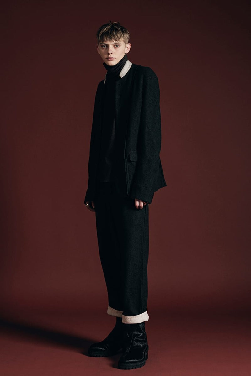 Fulling Wide Cropped Trousers Black