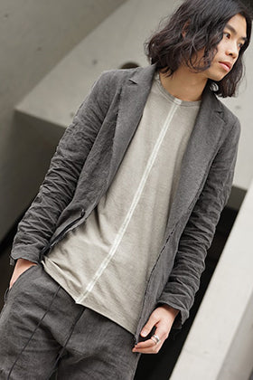 SADDAM TEISSY Sumi Dyed Linen Tailored Suit Style