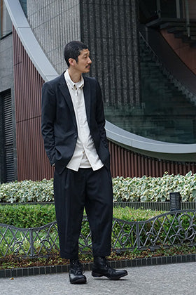 DEVOA Stripe Gabardine Suit Style