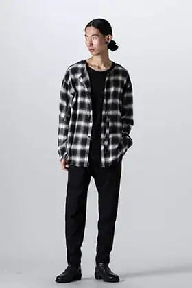 ASKYY special-order check shirt & wrap pants style!