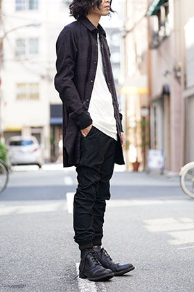 DEVOA Fascinate Limited Long Shirt Silk Check Style