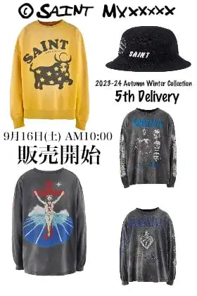 [販売予告] ©️SAINT M×××××× 2023-24AWコレクション 5thデリバリー 9/16(土) 午前10時より販売開始！