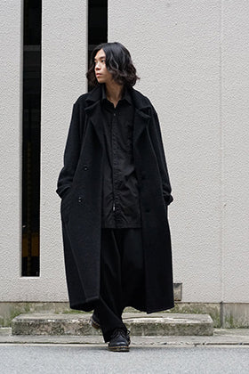 Yohji Yamamoto Plush Collar Pile Coat Style