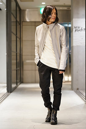 DEVOA High Neck Jacket Calf Leather Style