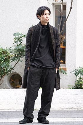 hannibal 19-20AW Needle Punch Check Coat Style