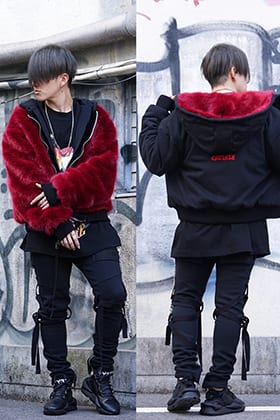 CAVIALE Fur Lined Reversible Hoodie Autumn Winter Styling !!