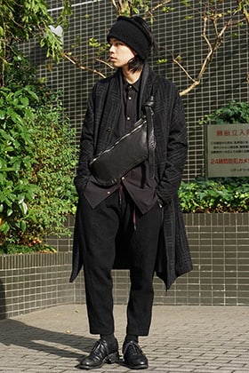 individual sentiments 18AW Grid Pattern Jaquard Wool Beaver Finished Coat Style