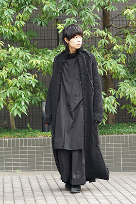 Yohji Yamamoto 18AW Embroidery Switching Coat Winter Style