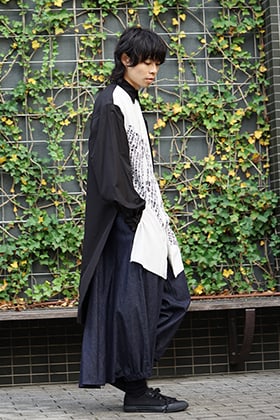 Yohji Yamamoto 19SS Message Print Staff Shirt style