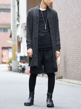 The Viridi-anne Knit Long Cardigan X DEVOA Layered Pants