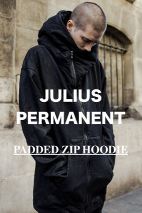 JULIUS PERMANET LINE Introducing "PADDED ZIP HOODIE"!