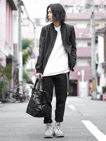DEVOA Calf Leather Jacket Styling