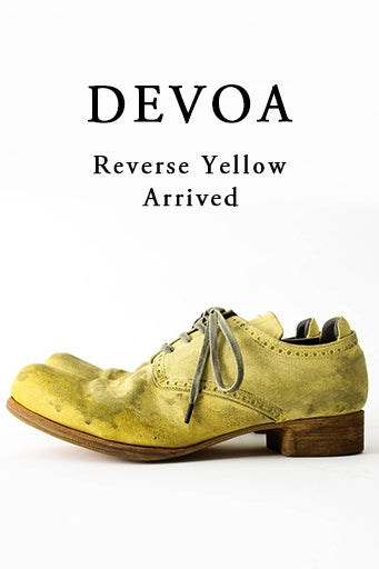 DEVOA 17SS Leather Shoes Reverse Yellow Arrivals