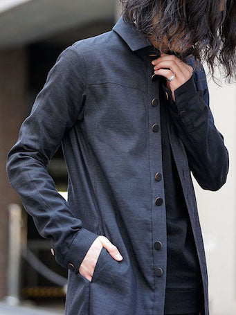 DEVOA Coat Cotton Wool and Anatomical Washi Pants