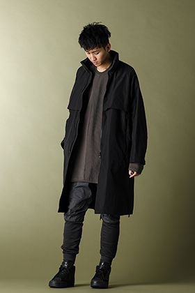 .LOGY Kyoto ATTACHMENT "Ripple Taslan nylon taffeta Stand collar coat" STYLE!!