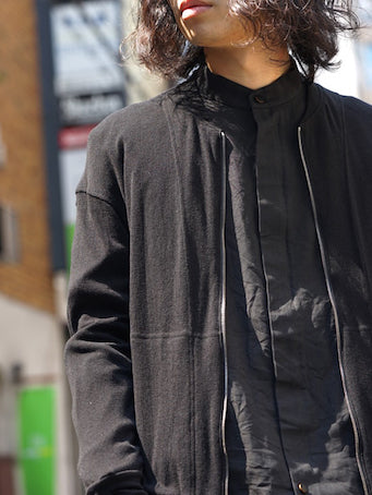The Viridi-anne 17ss Cotton Linen MA-1 Blouson