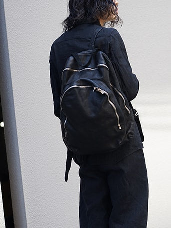 GUIDI  Soft Horse Leather Back Pack