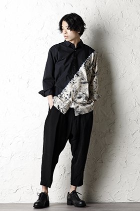 SUZUSAN 20SS  Long Sleeve Shirt Diagonal Shibori Boushi Style